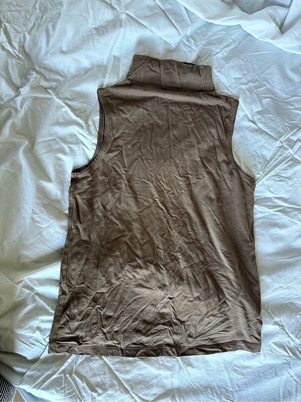 Athleta Mock Neck Tank Top in Brown XS Like New